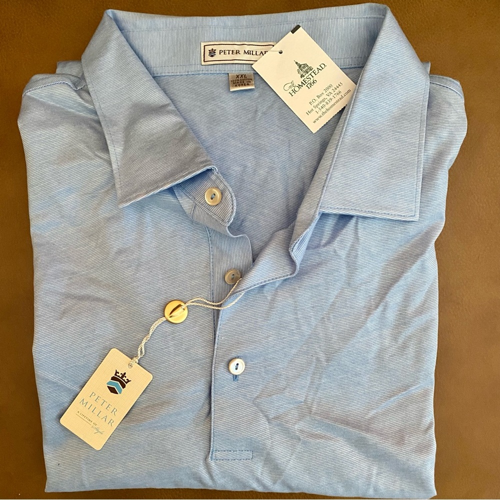 PETER MILLAR - Striped Short Sleeve Polo